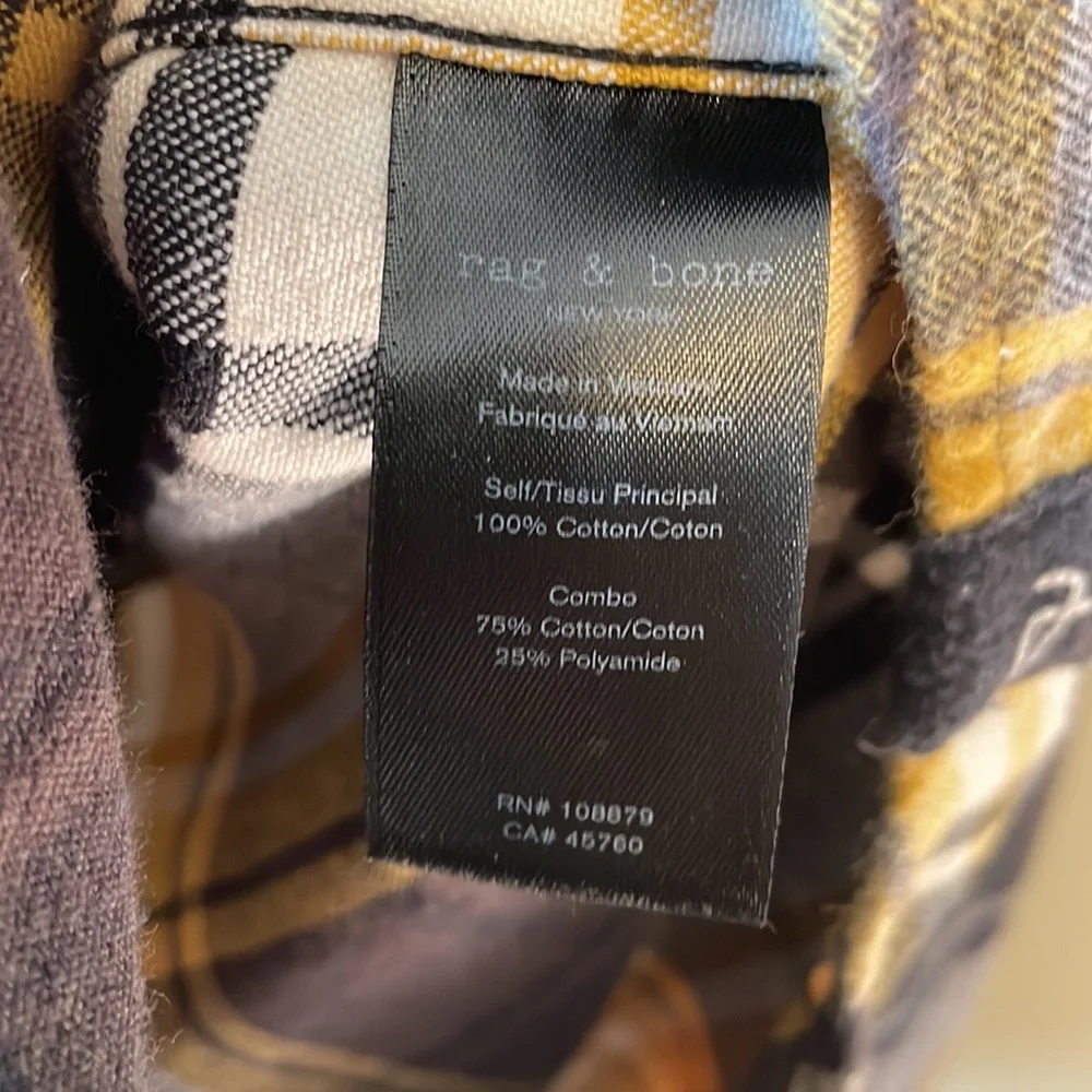Rag & Bone Super Soft Flannel Sz XL - Picture 4 of 5